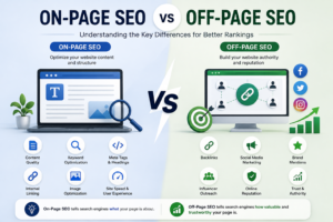 difference between on page and off page seo