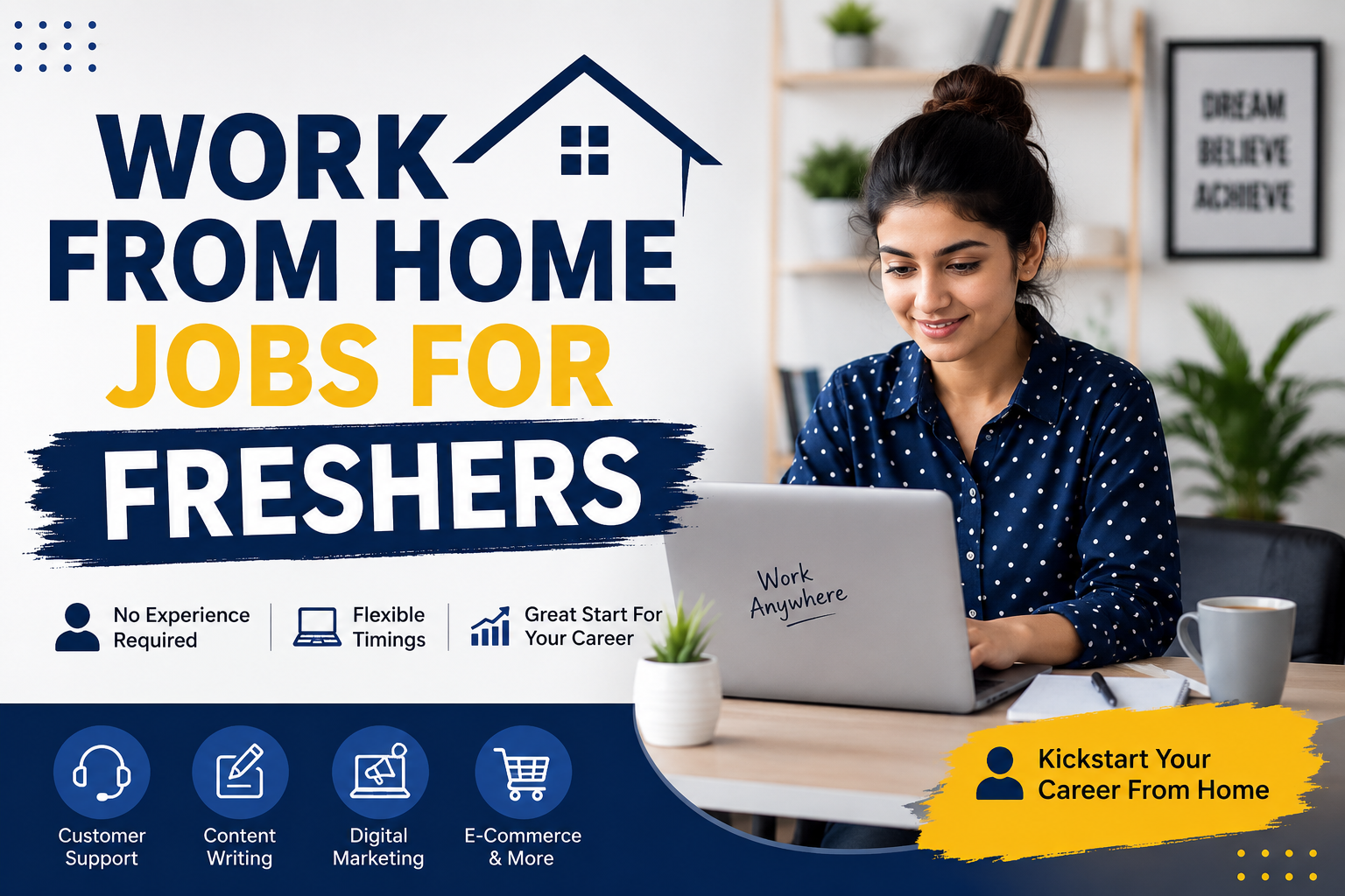 work from home jobs for freshers​